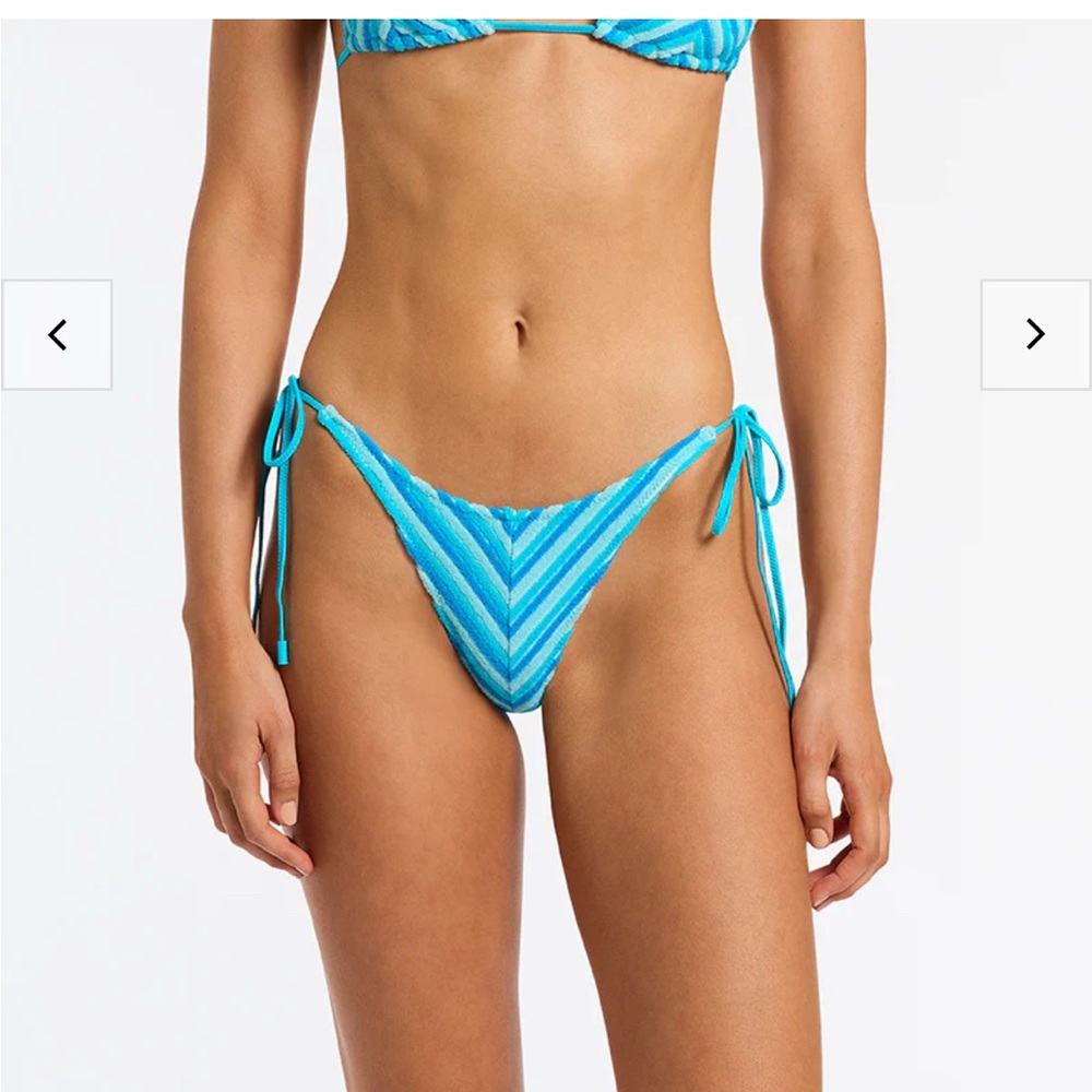 Triangl Blue striped bikini bottoms